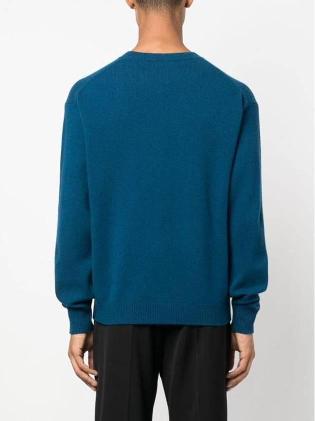 Boke Flower Merino Wool Knit Top Blue - KENZO - BALAAN 3