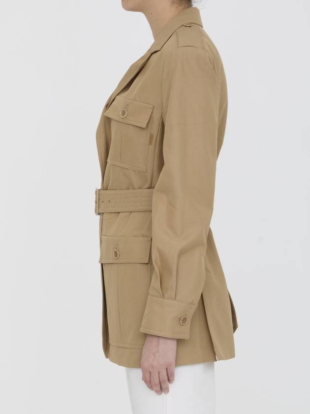 Pacos Belted Long Sleeved Jacket Beige - MAX MARA - BALAAN 4