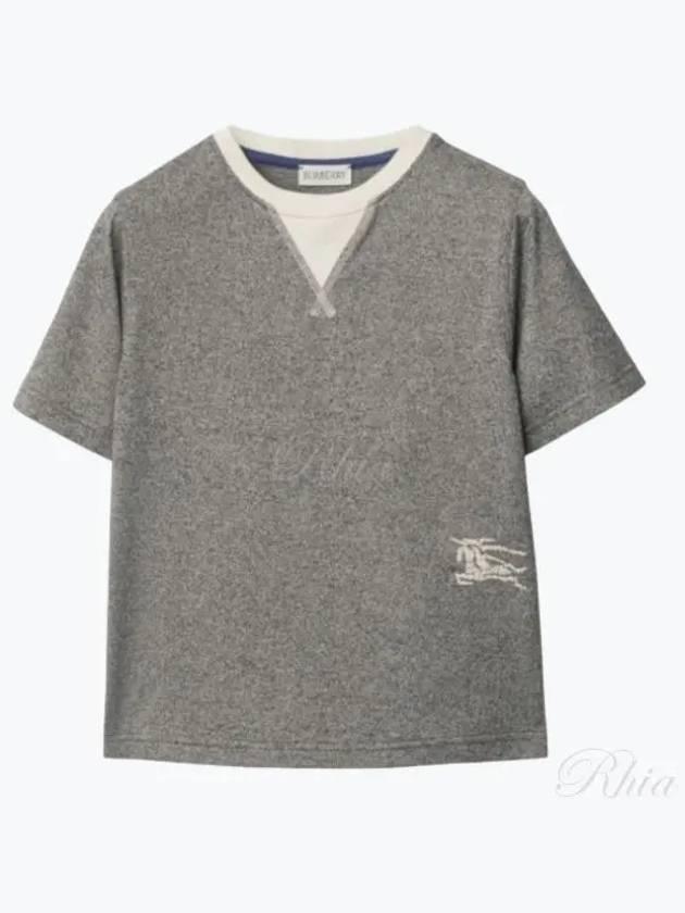 Kids T-Shirt 8079767 CHARCOAL GRAY MELANGE - BURBERRY - BALAAN 2