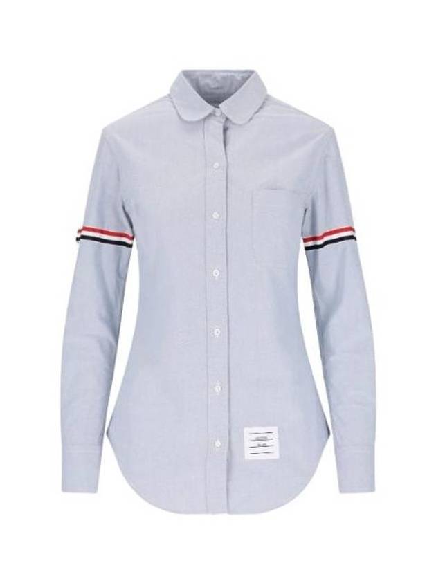 RWB Stripe Button Shirt Blue - THOM BROWNE - BALAAN 1