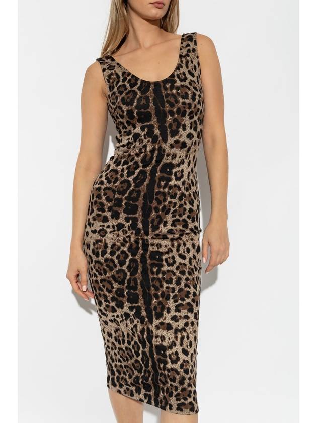 leopard print sleeveless dress F6AWETFJGAS - DOLCE&GABBANA - BALAAN 4