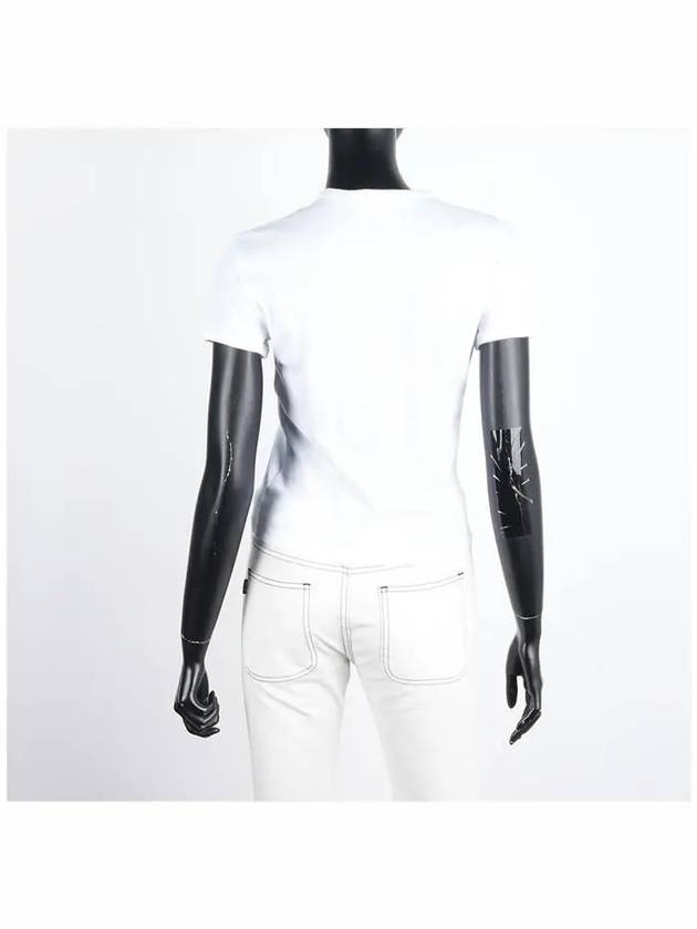 Slim Fit Cutout Oval D Short Sleeve T-Shirt White - DIESEL - BALAAN 5