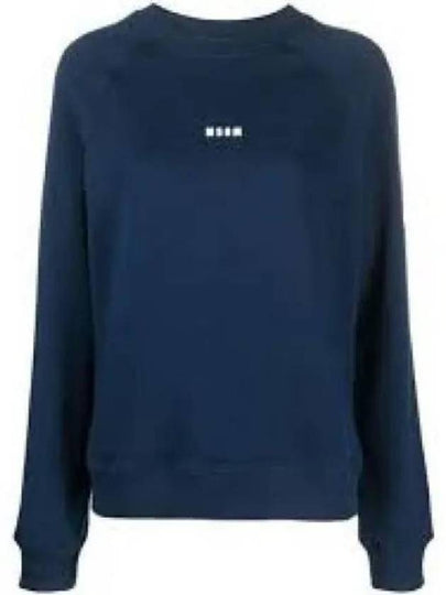 Micro Logo Cotton Sweatshirt Navy - MSGM - BALAAN 2