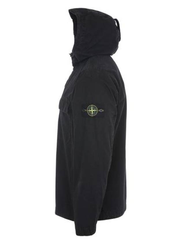 Wappen Old Effect Hooded Jacket Black - STONE ISLAND - BALAAN 4