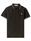 Men's Waffen Patch Polo Shirt Charcoal - STONE ISLAND - BALAAN 2