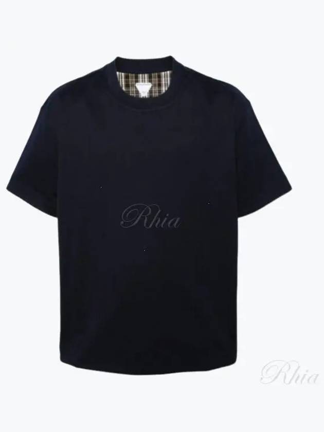 Reversible Cotton Short Sleeve T-Shirt Navy - BOTTEGA VENETA - BALAAN 2