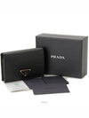 Small Saffiano Leather Half Wallet Black - PRADA - BALAAN 6