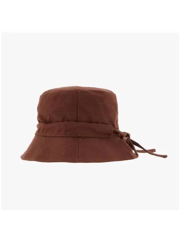 Le Bob Gadjo Knotted Bucket Hat Brown - JACQUEMUS - BALAAN 5