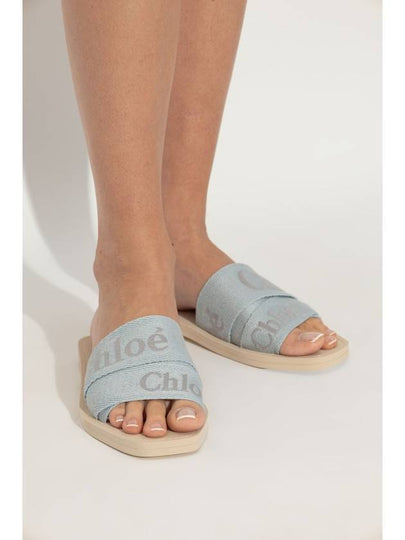 Chloé Slides Woody, Women's, Light Blue - CHLOE - BALAAN 2