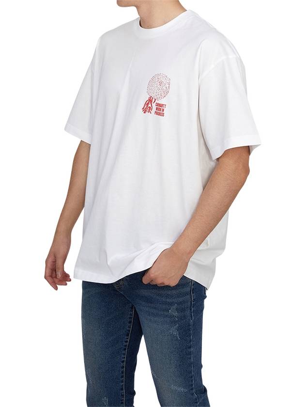 Chrysanthemum Short Sleeve T Shirt White - CARHARTT WIP - BALAAN 5