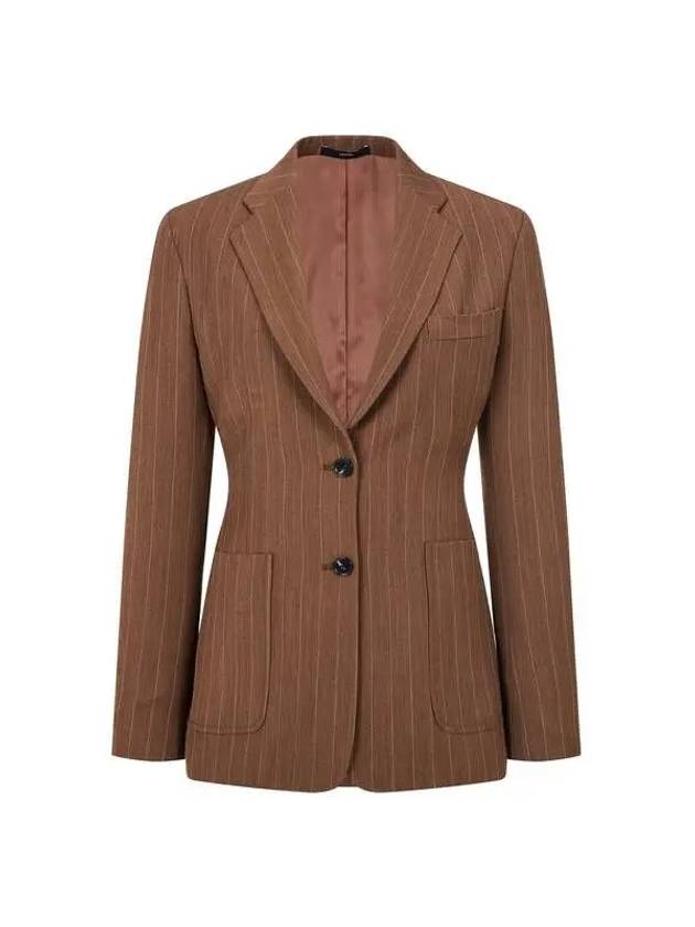 Women s Striped Pattern Easy Jacket Brown 271764 - PAUL SMITH - BALAAN 1