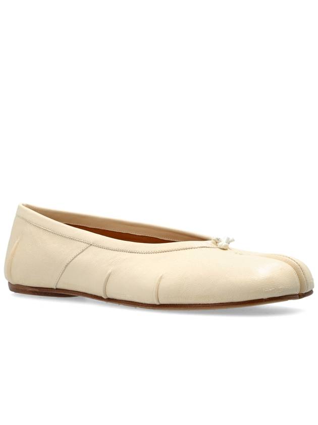 Maison Margiela Leather Ballerinas, Women's, Cream - MAISON MARGIELA - BALAAN 4