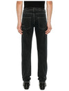 Classic Slim Cut Cotton Straight Jeans Black - SAINT LAURENT - BALAAN 4