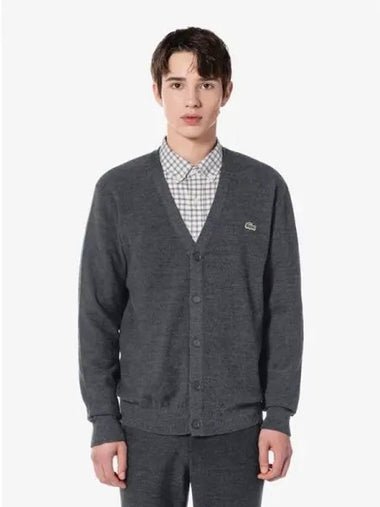 Men s pique tissue spring and fall cardigan AH697E 54N 050 Domestic product GQ2N24082339954 - LACOSTE - BALAAN 1