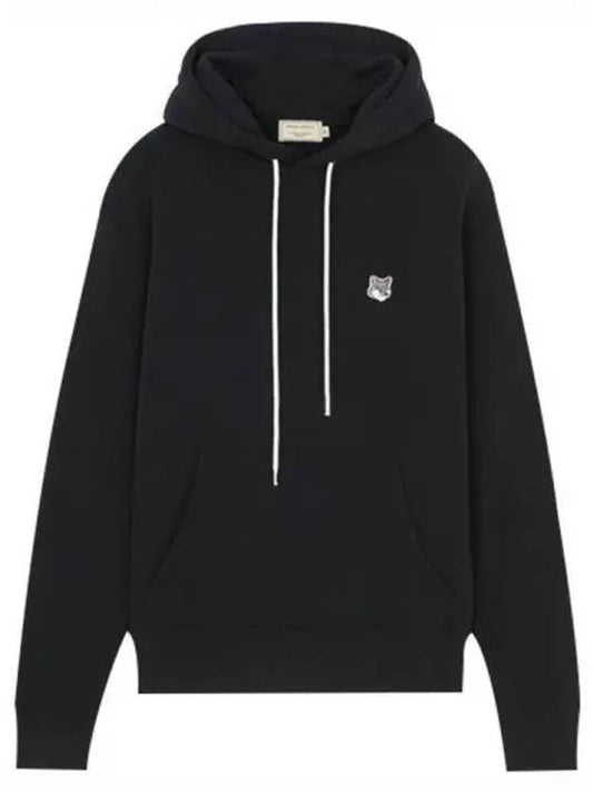 GU00335KM0002 BK Fox Head Patch Hooded Black Men s Hoodies TJ 271272 - MAISON KITSUNE - BALAAN 1