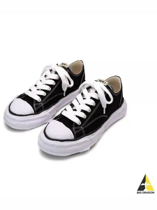A11FW702 BLACK Peterson OG sole canvas low top sneakers - MIHARA YASUHIRO - BALAAN 1