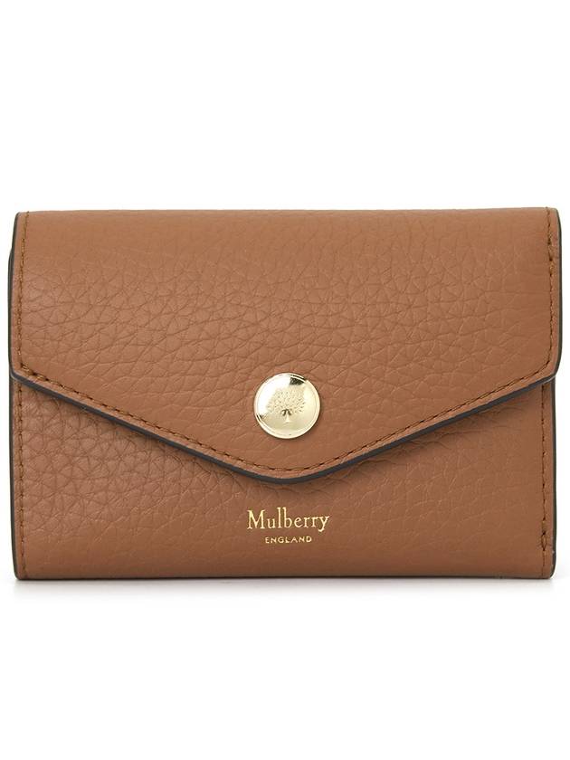 Folded Heavy Grain Multi Card Wallet Chestnut - MULBERRY - BALAAN 2