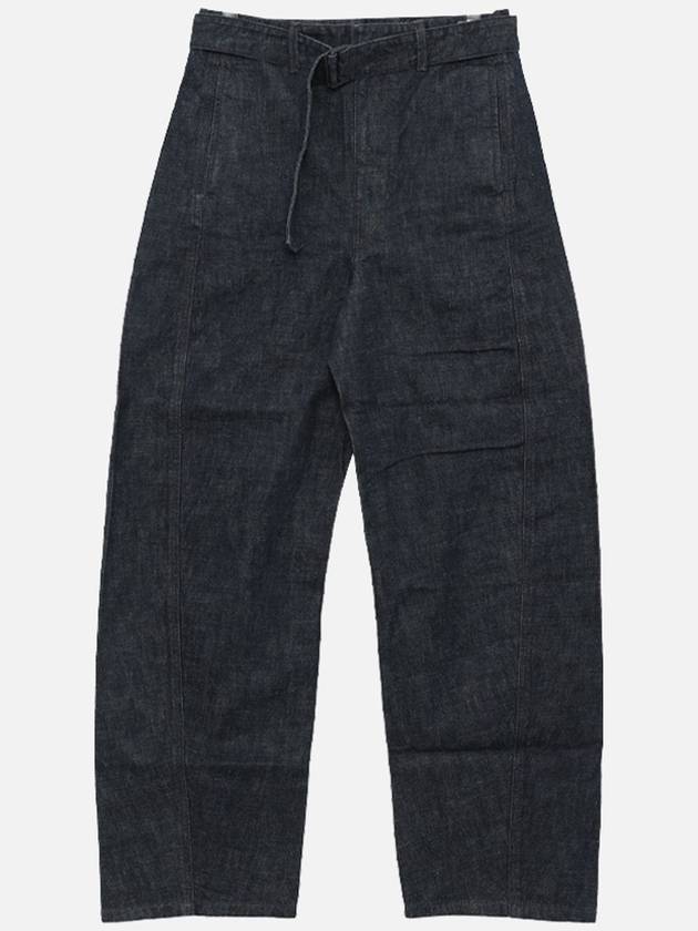 Twisted Belt Straight Jeans Indigo - LEMAIRE - BALAAN 4