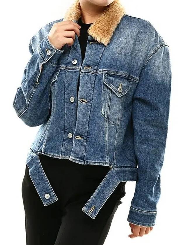 Women s Fleece Collar Denim Jacket G31WP057 A2 - GOLDEN GOOSE - BALAAN 5