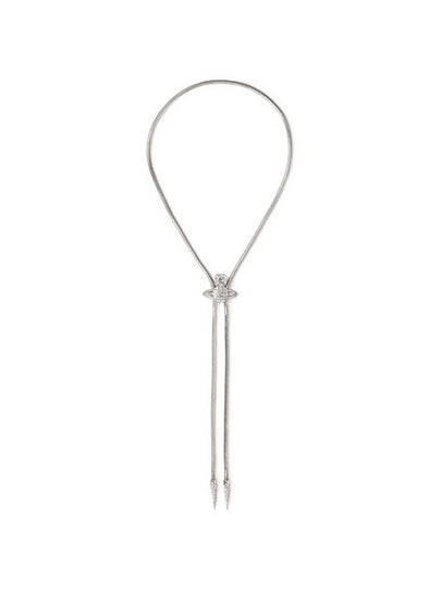 Bolo Tie Platinum Crystal Necktie Silver - VIVIENNE WESTWOOD - BALAAN 2