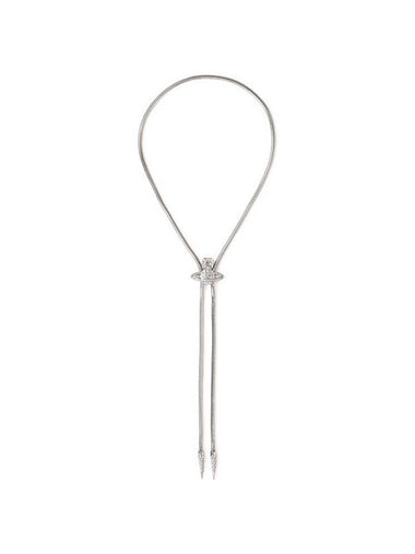 Bolo Tie Platinum Crystal Necktie Silver - VIVIENNE WESTWOOD - BALAAN 1