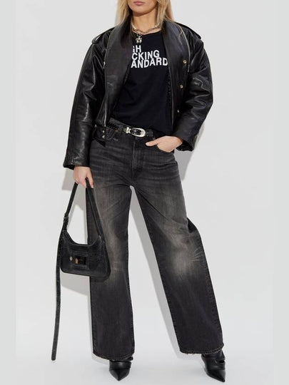 R13 Jeans With Vintage Effect, Women's, Black - R13 - BALAAN 2