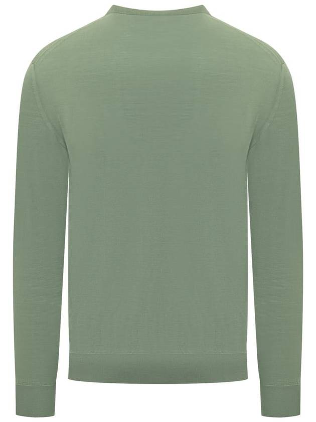 Crew neck wool knit top green - ERMENEGILDO ZEGNA - BALAAN 3