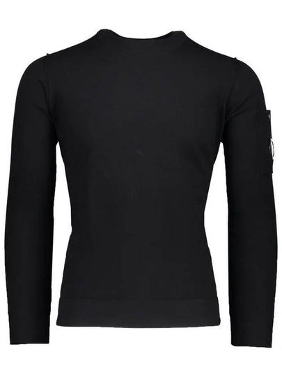 Men's Lens Wappen Wool Knit Top Black - CP COMPANY - BALAAN 2