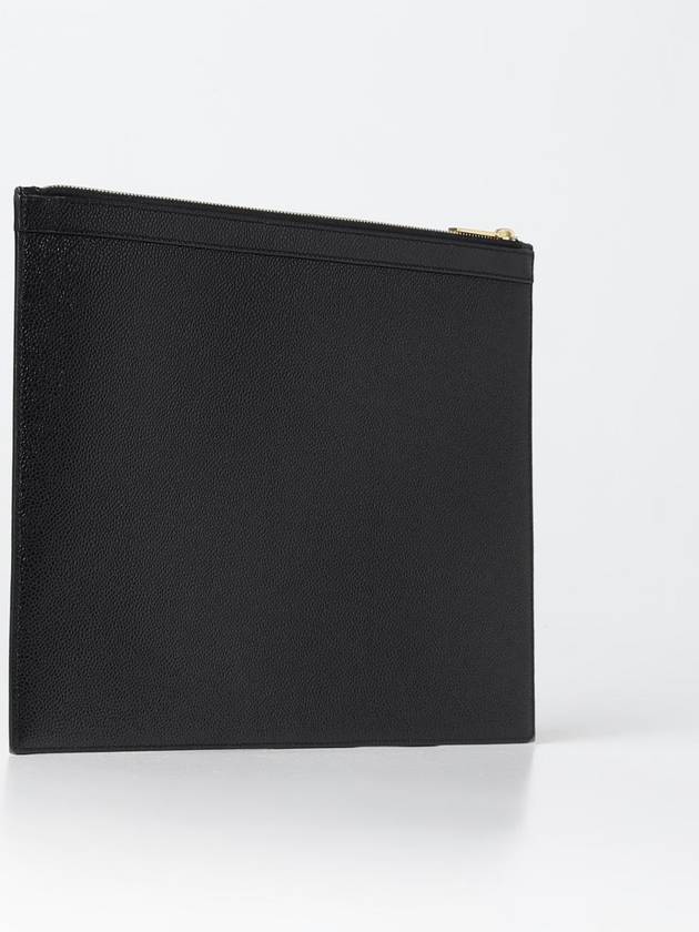 Medium Document Holder Clutch Bag Black - THOM BROWNE - BALAAN 3