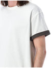 Double Layer Cotton Short Sleeve T-Shirt White - BOTTEGA VENETA - BALAAN 4