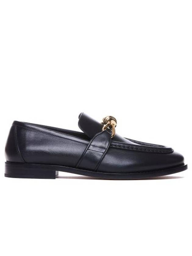 Astaire Signature Metallic Knot Detail Leather Loafers Black - BOTTEGA VENETA - BALAAN 2