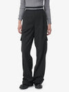 Pull On Stretch Wool Cargo Slacks Black - HELMUT LANG - BALAAN 2