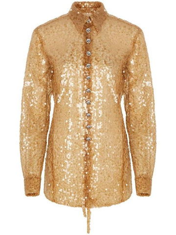 Rabanne Sheer Sequined Shirt - PACO RABANNE - BALAAN 1