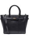 Small Classic Grain Zipper Tote Bag Black - MULBERRY - BALAAN 3