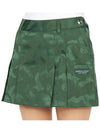 Golf Gauge Jacquard MLW 3A AE01 GREEN Women s Mini Pleated Skirt - MARK & LONA - BALAAN 9