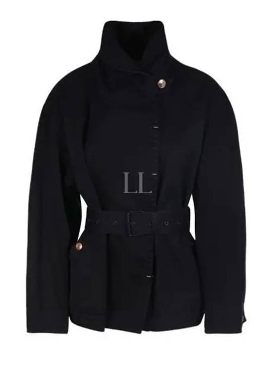 Plum Waist Belted Prunille Jacket Faded Black - ISABEL MARANT - BALAAN 2