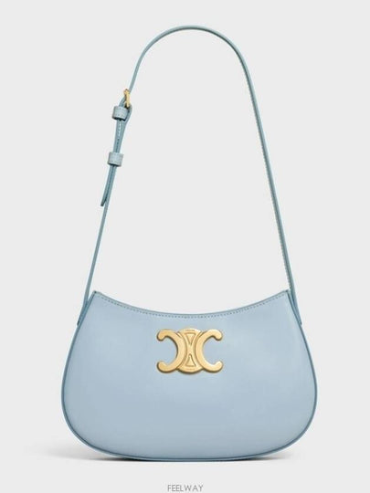 Calfskin Medium Tilly Shoulder Bag Light Blue - CELINE - BALAAN 2