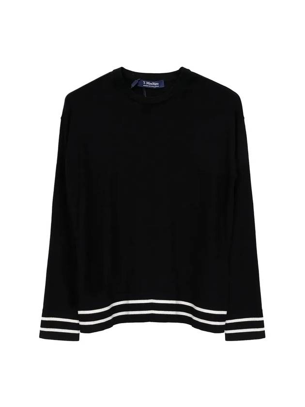 West Wool Knit Top Black - MAX MARA - BALAAN 1