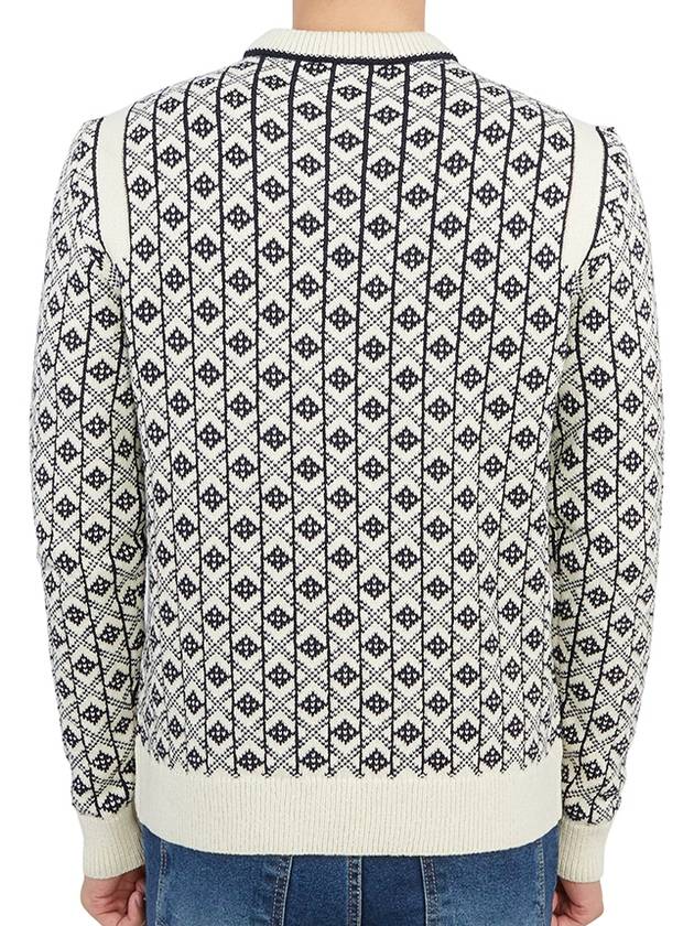 Monogram Jacquard Knit Top Off White - JIL SANDER - BALAAN 5