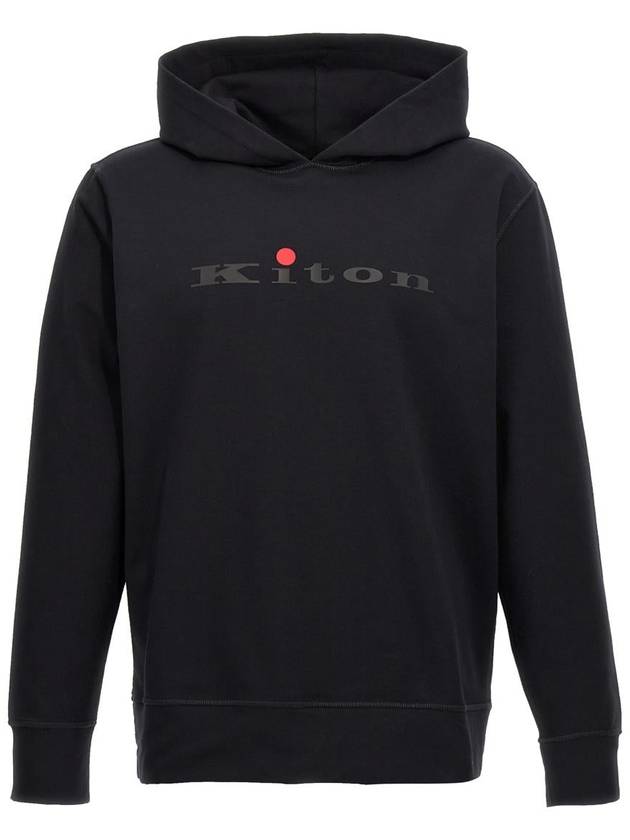 Kiton Logo Print Hoodie - KITON - BALAAN 1