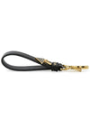 Saffiano Small Logo Charm Key Holder Black - PRADA - BALAAN 5