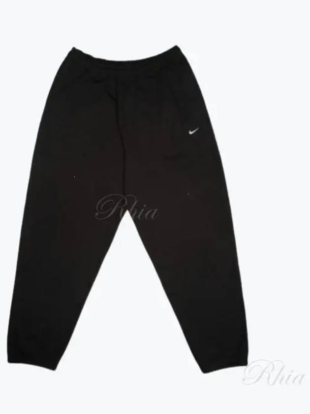 Men's Solo Swoosh Fleece Track Pants Black - NIKE - BALAAN 2