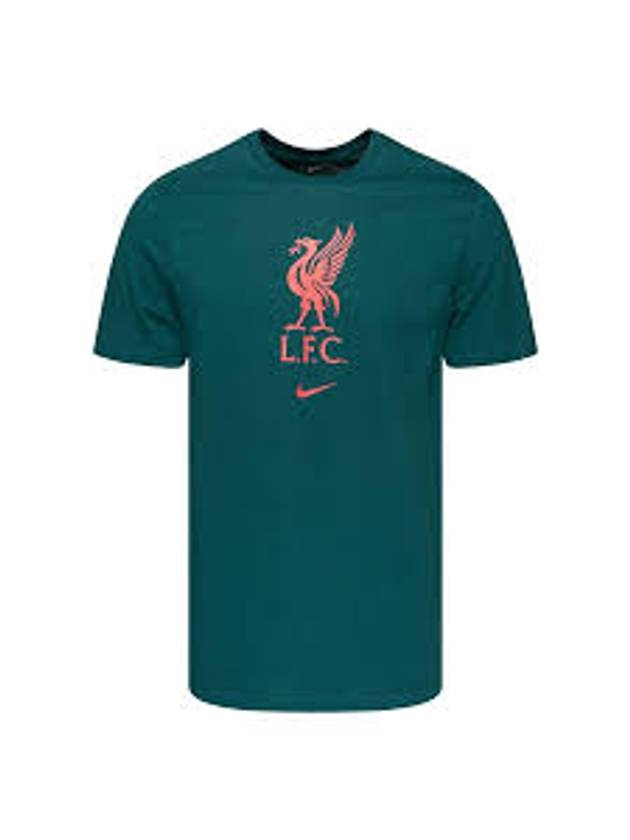 Liverpool Crest Short Sleeves T Shirt Green - NIKE - BALAAN 1