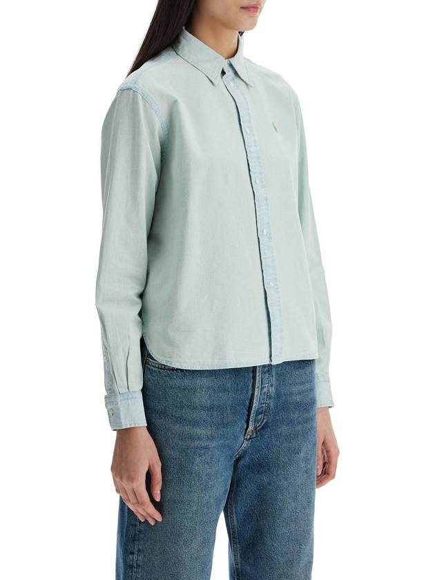 Pony Logo Long Sleeve Shirt Light Blue - POLO RALPH LAUREN - BALAAN 3