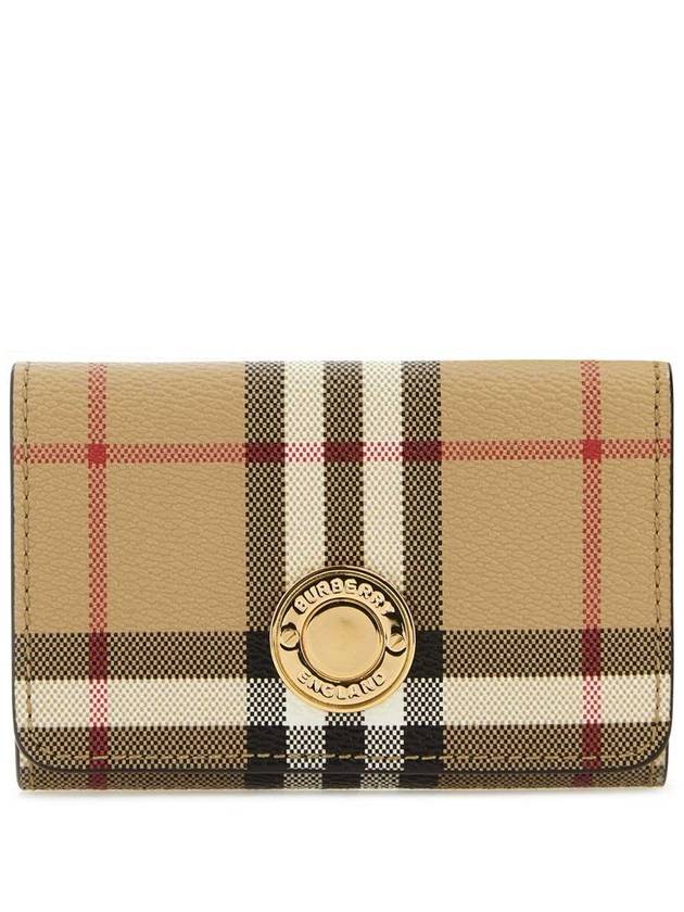 Vintage Check Leather Small Folding Wallet Archive - BURBERRY - BALAAN 2