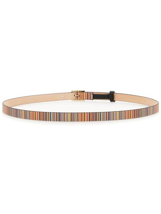 Striped Leather Belt W1A7614LSKSIG - PAUL SMITH - BALAAN 3