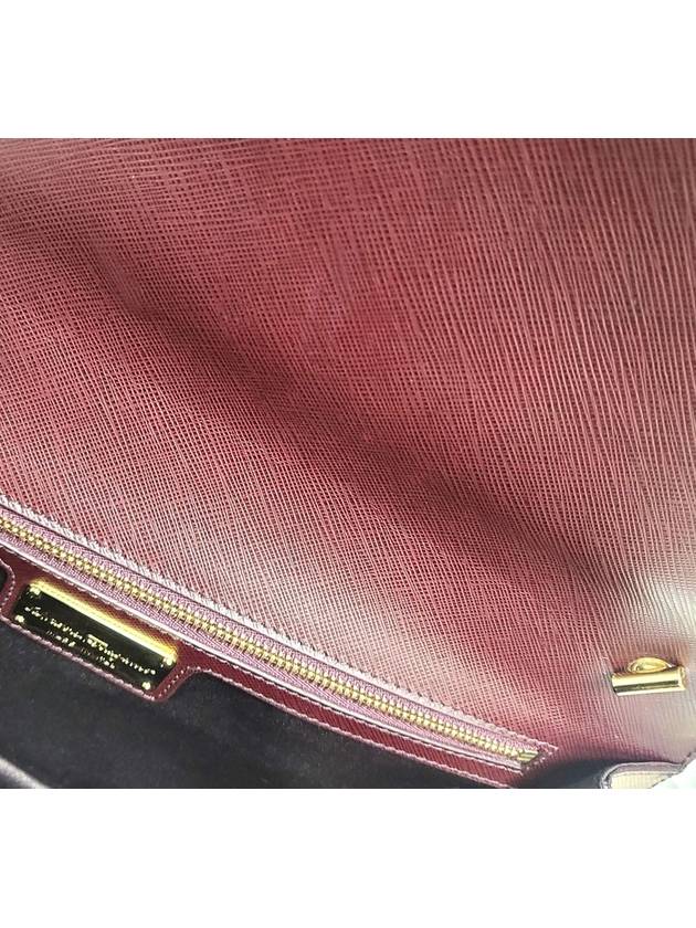 Ferragamo Rouge Calf Barra Shoulder Bag 21E481 - SALVATORE FERRAGAMO - BALAAN 5