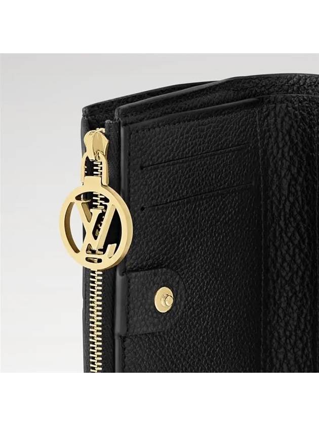 Lisa Monogram Leather Half Wallet Black - LOUIS VUITTON - BALAAN 5