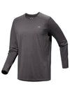 Cormac Crew Neck Long Sleeve T-Shirt Black Heather - ARC'TERYX - BALAAN 2