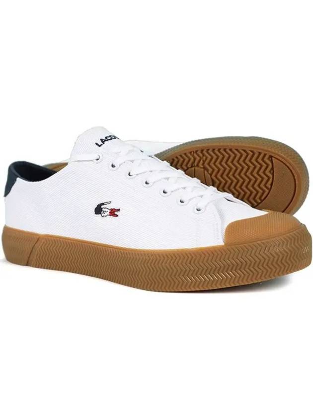 Gripshot Canvas Tricolor Low Top Sneakers White - LACOSTE - BALAAN 3